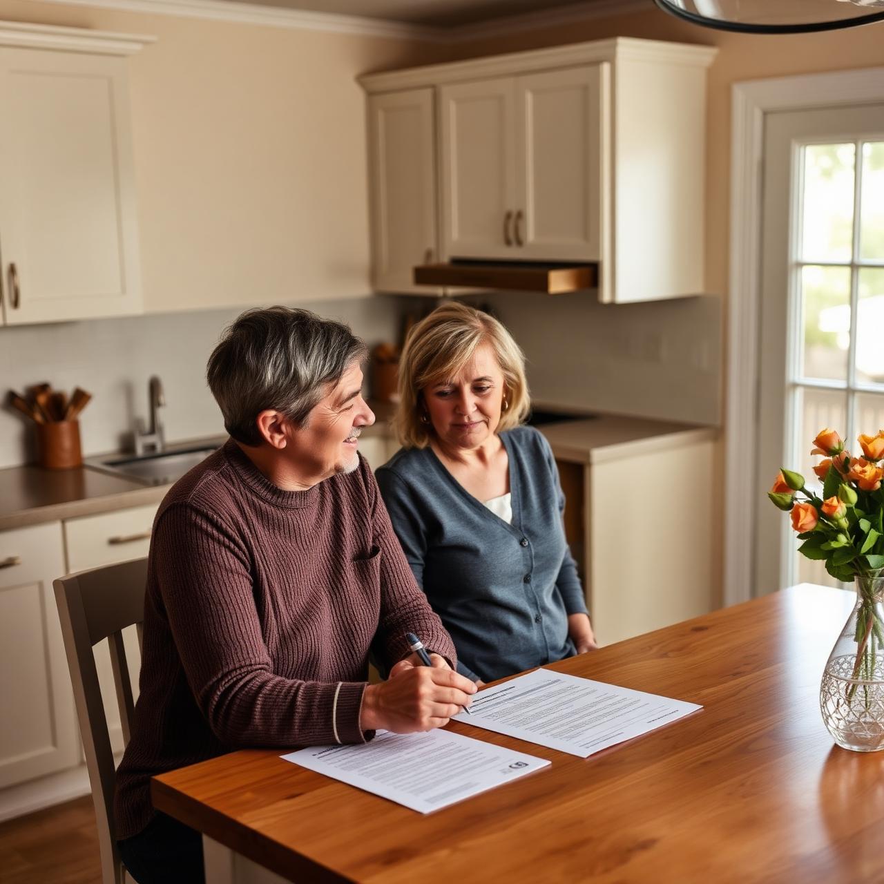 Homeowners reviewing options with a real estate professional